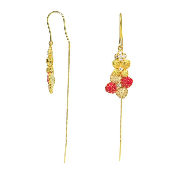 Rihanna Enamel Sui Dhaga Earrings