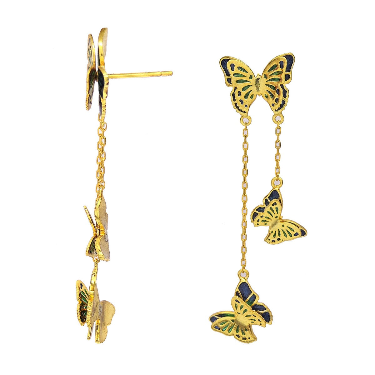 Majestic Butterfly Drop Earrings