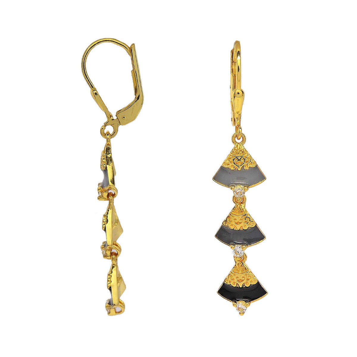 Sanya Enamel Drop Earrings