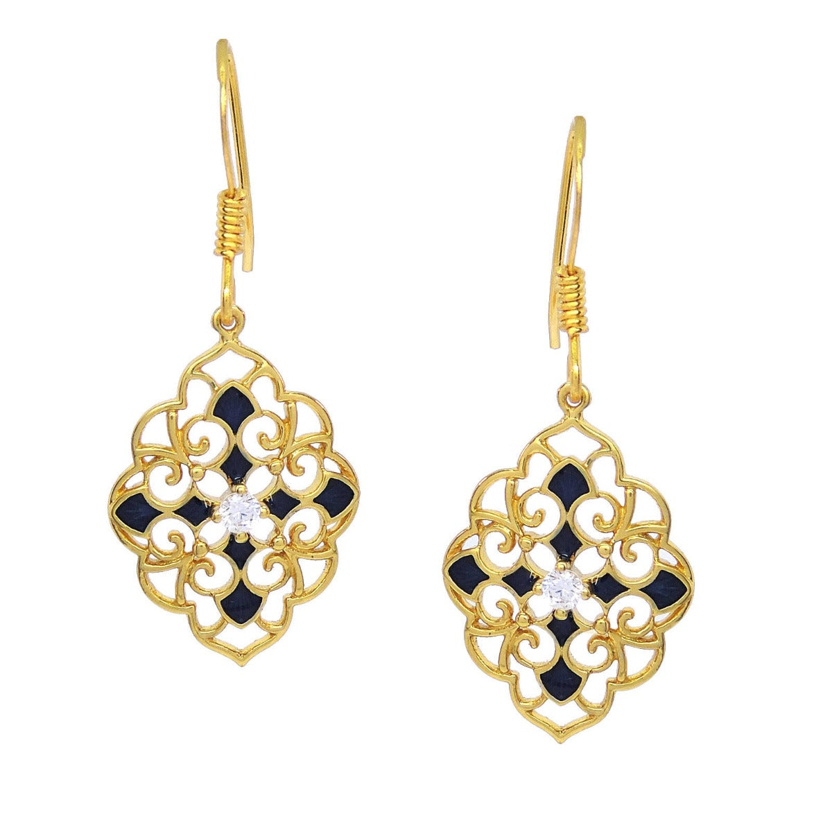 Mughal Charm Enamel Drop Earrings