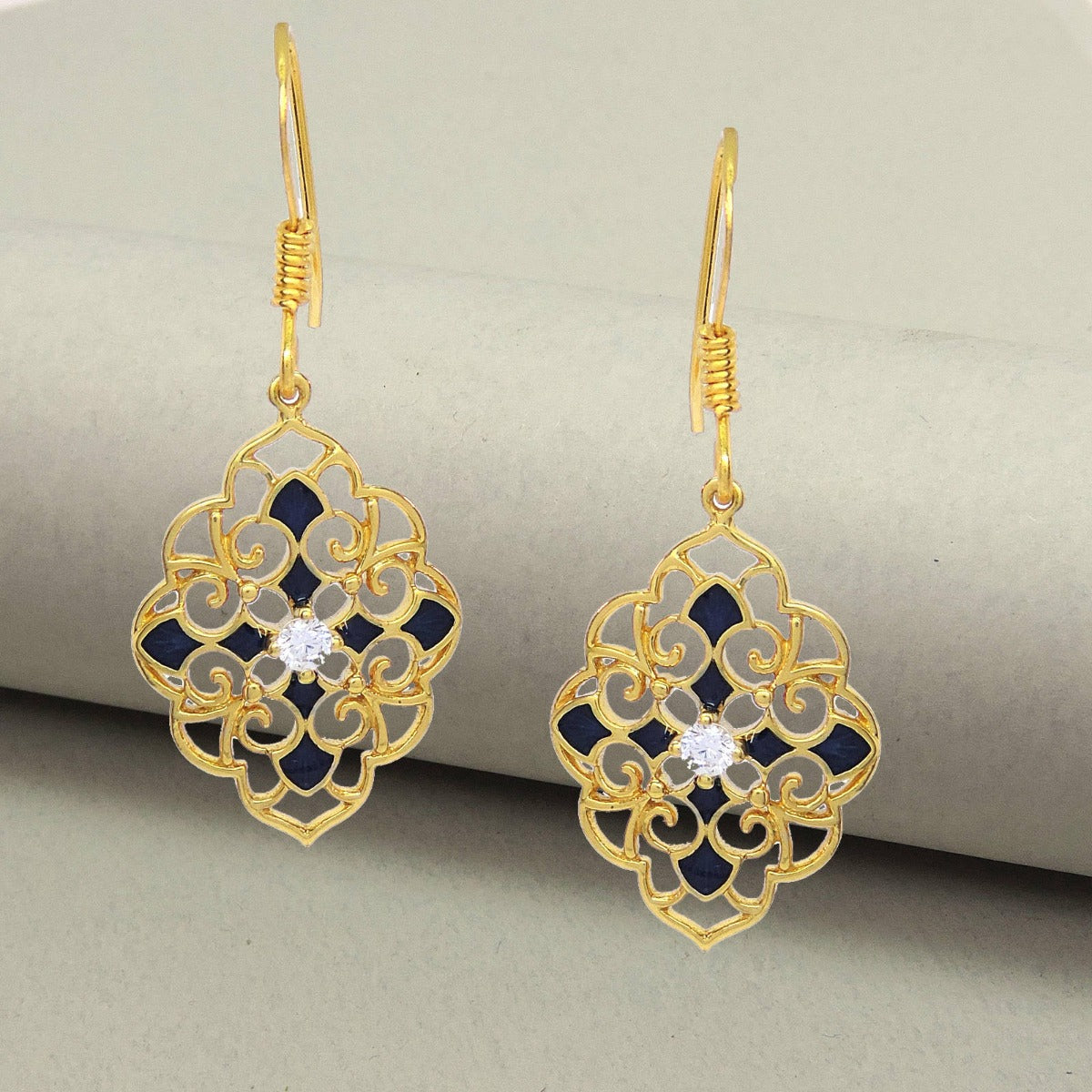 Mughal Charm Enamel Drop Earrings