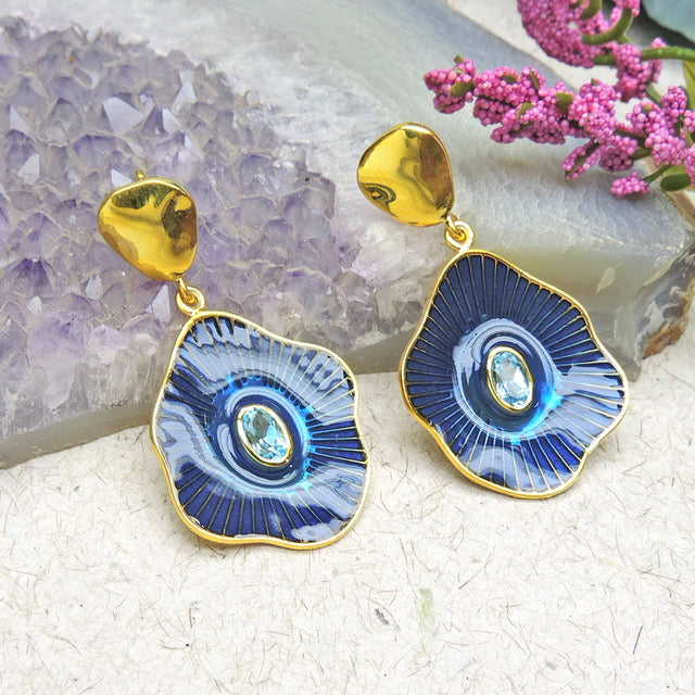 Sea Cluster Drop Earrings
