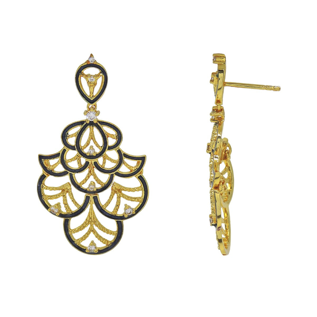 Curvy Petal Drop Earrings
