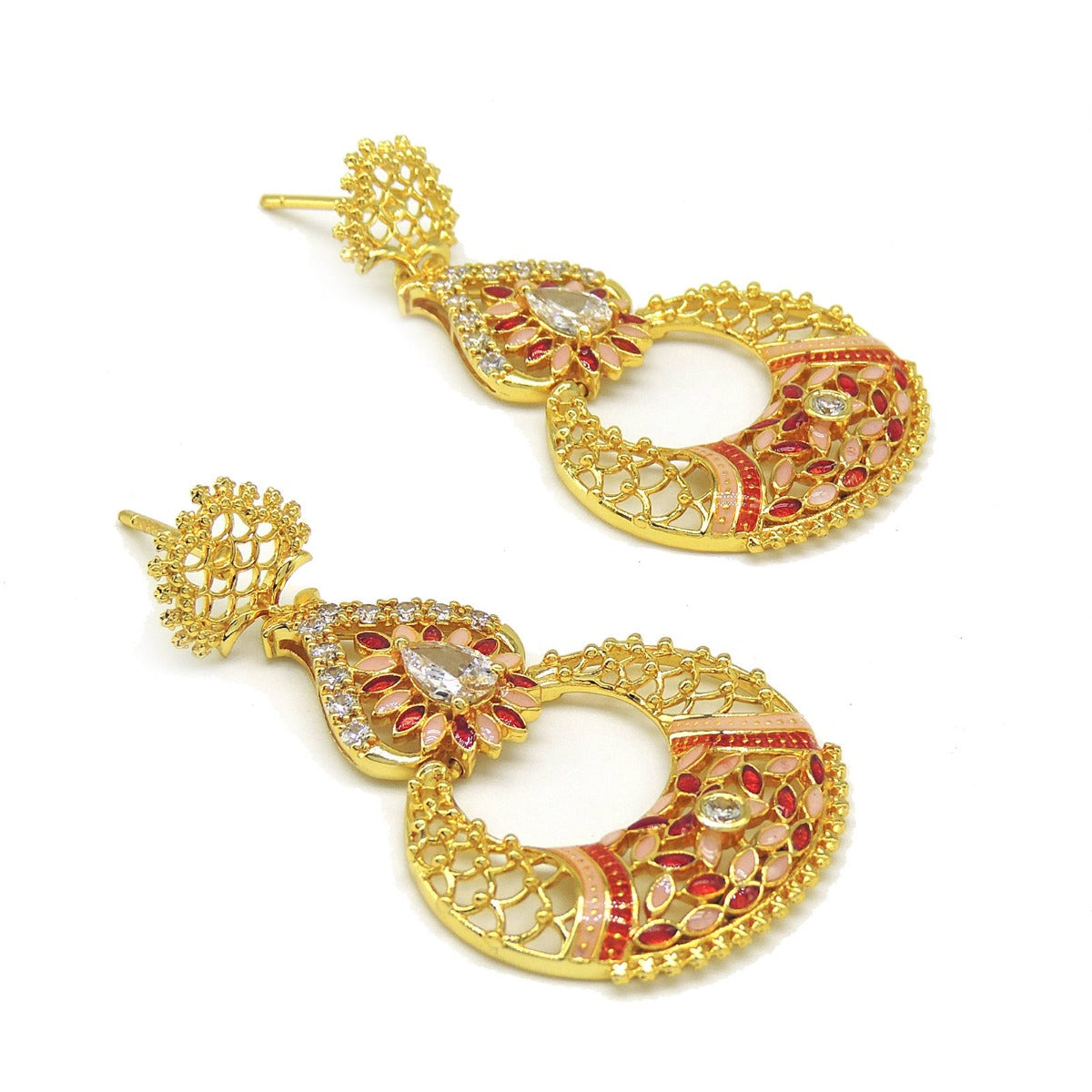 Ida Swing Gemstone Chandbali Earrings