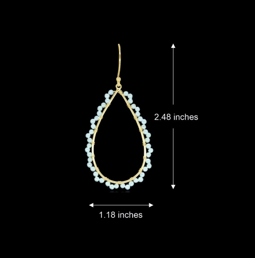 Snow White Beads Earrings