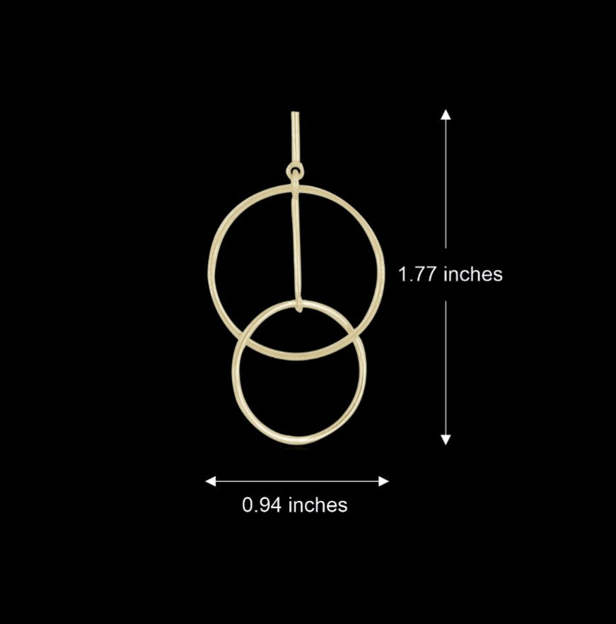 D' Vine Circle Drop Earrings