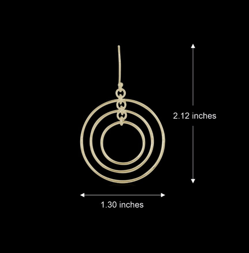 Roller coaster Round Drop Earrings