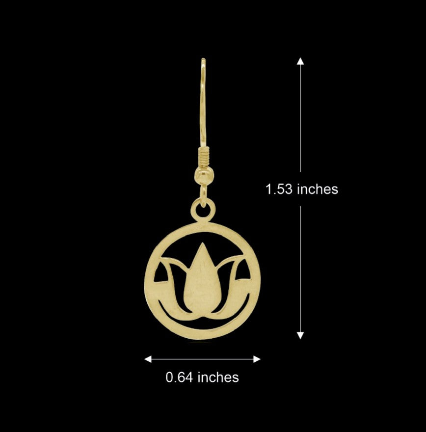 Golden Lotus Earrings