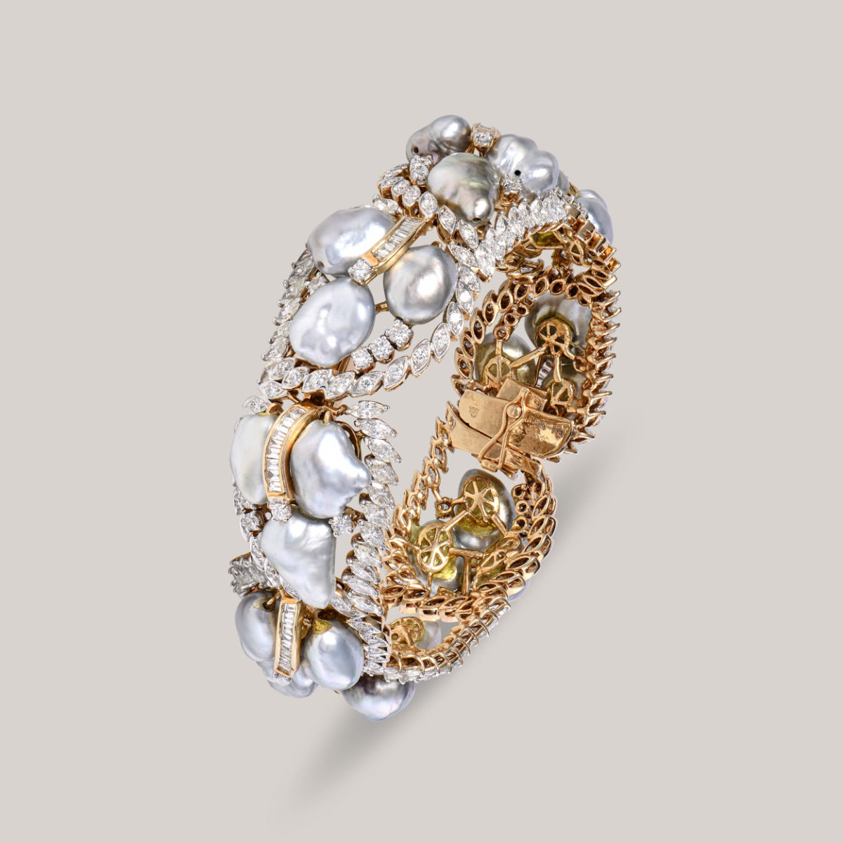 Blaze Cutout Gemstone Diamond Bangle