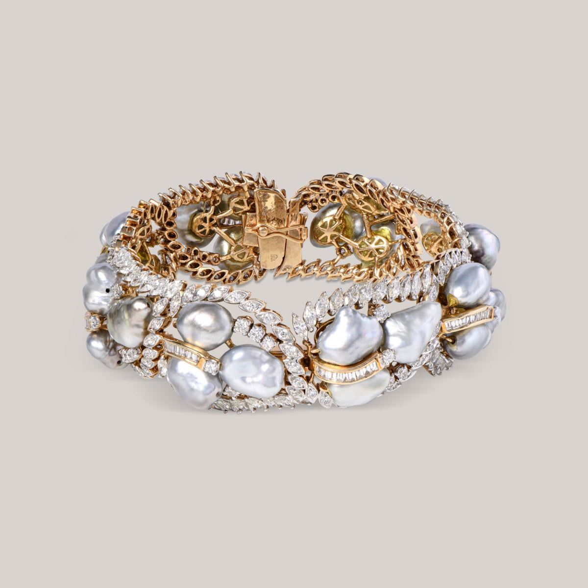 Blaze Cutout Gemstone Diamond Bangle