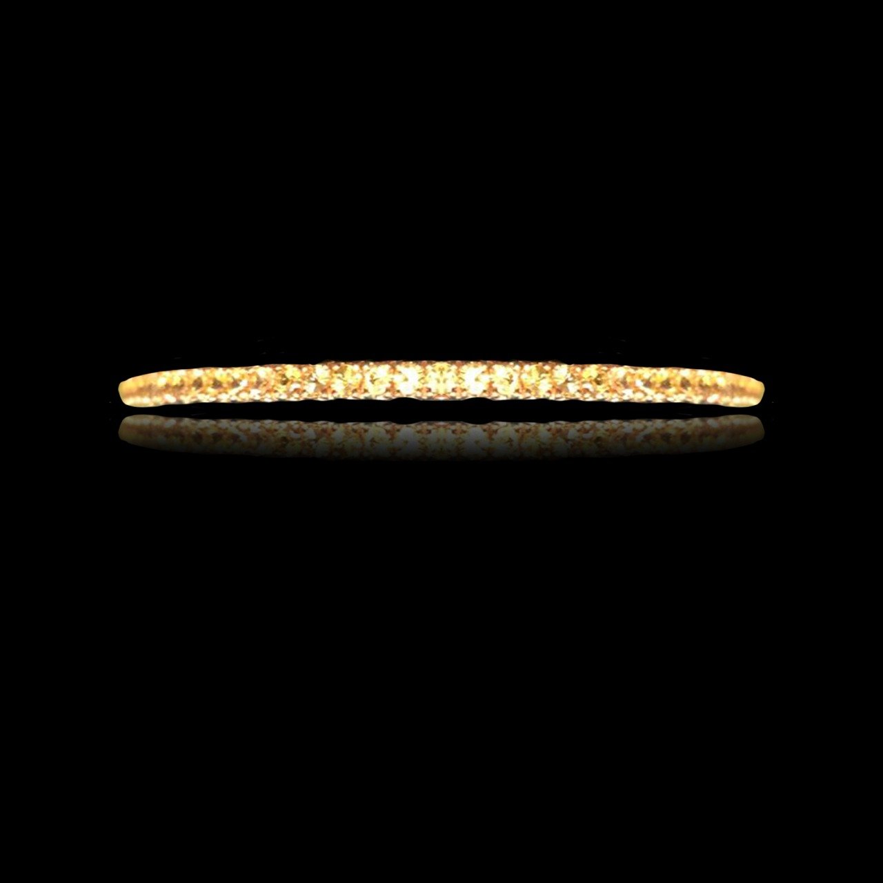Gleaming Sapphire Diamond Bangle