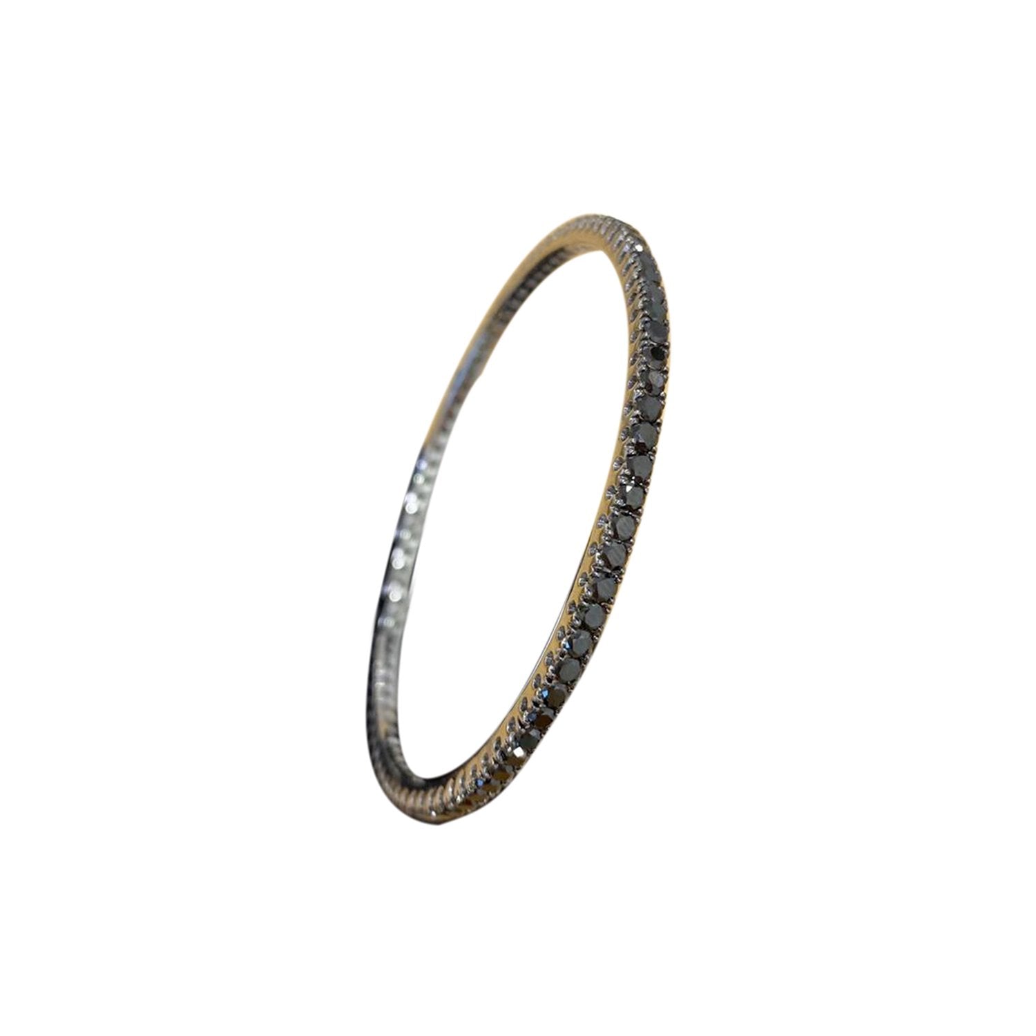 Rustic Black Diamond Bangle