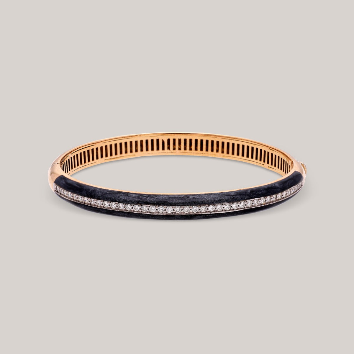 Ebony Stream Diamond Bangle
