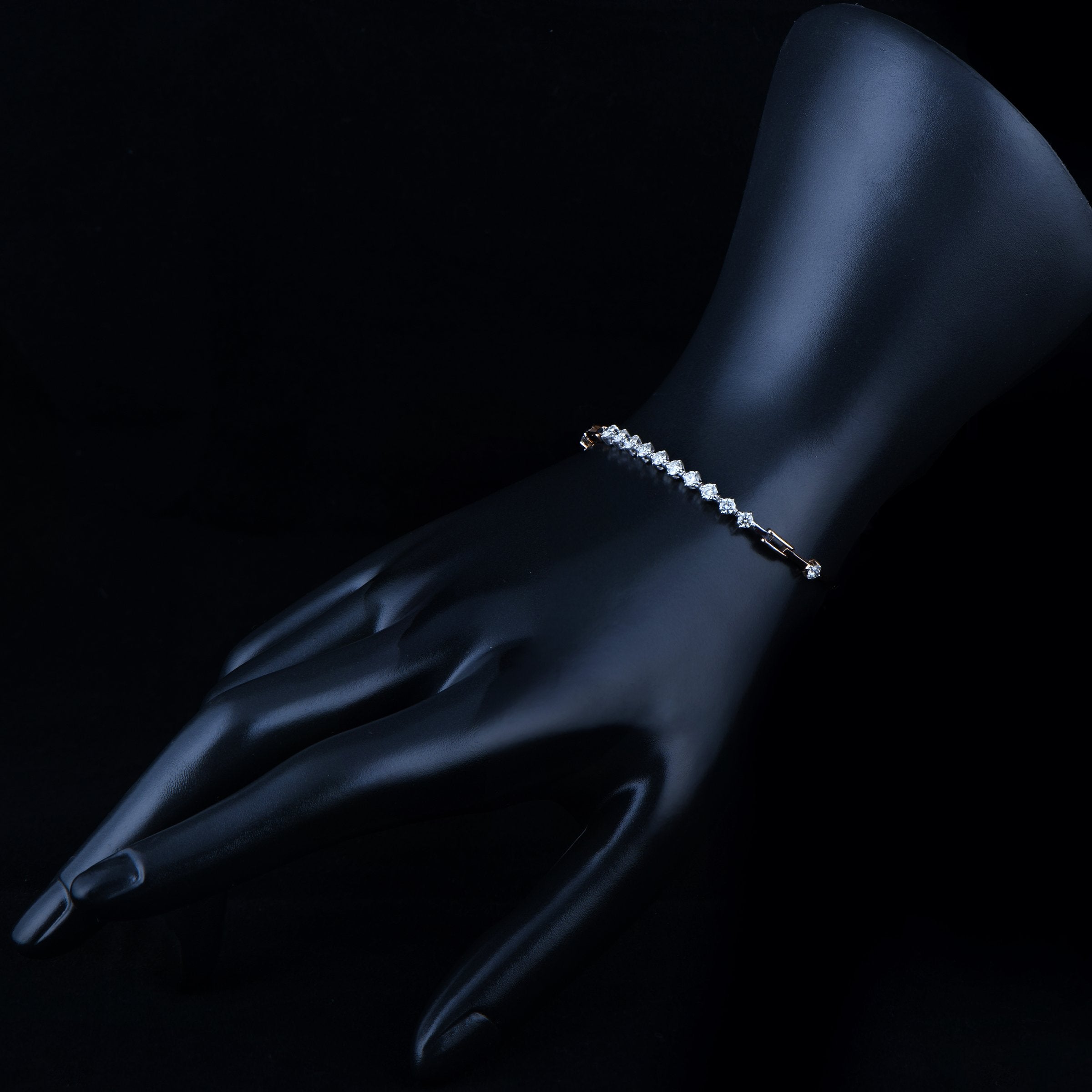 Dainty White Diamond Bracelet