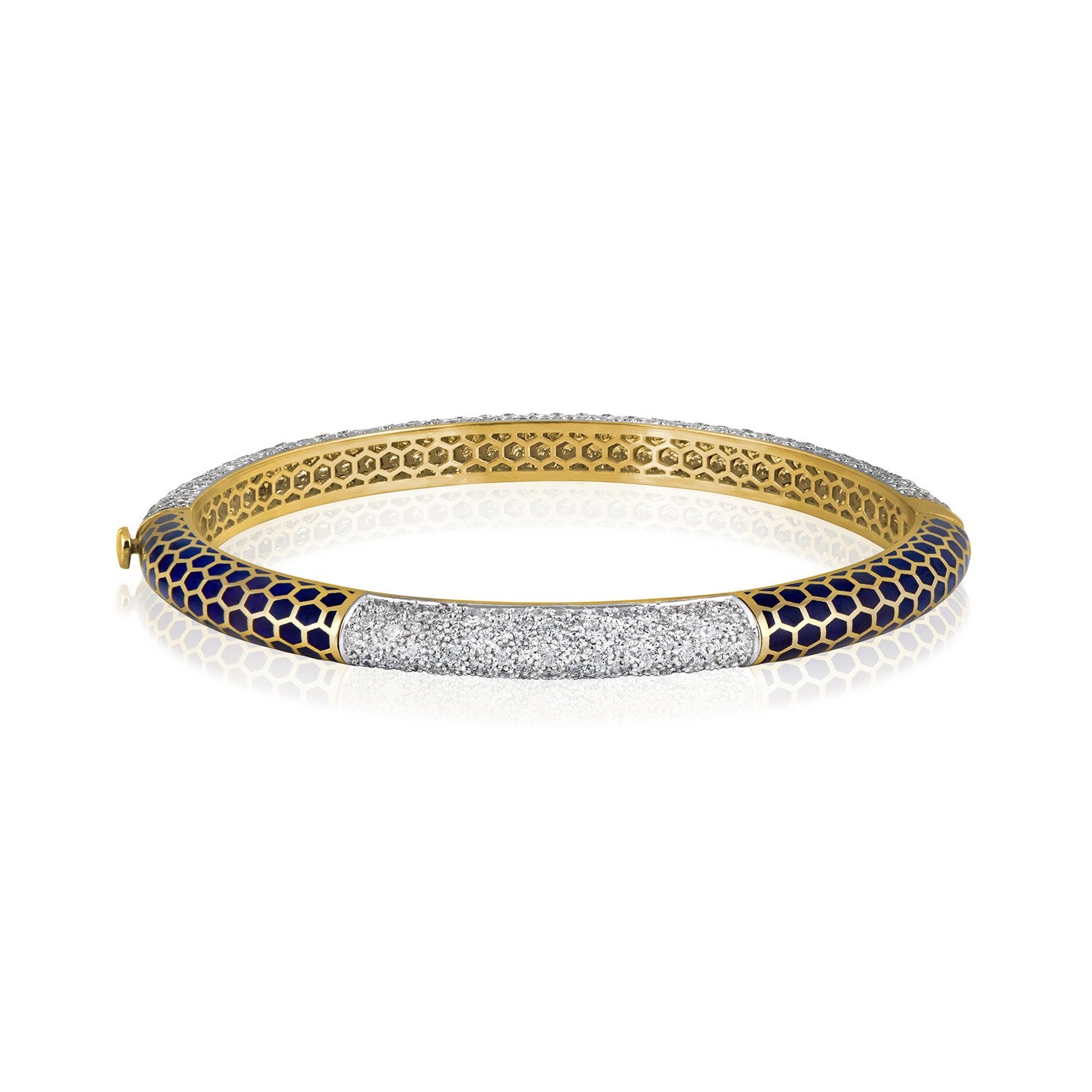 Ablaze Honeycomb Diamond Bangle