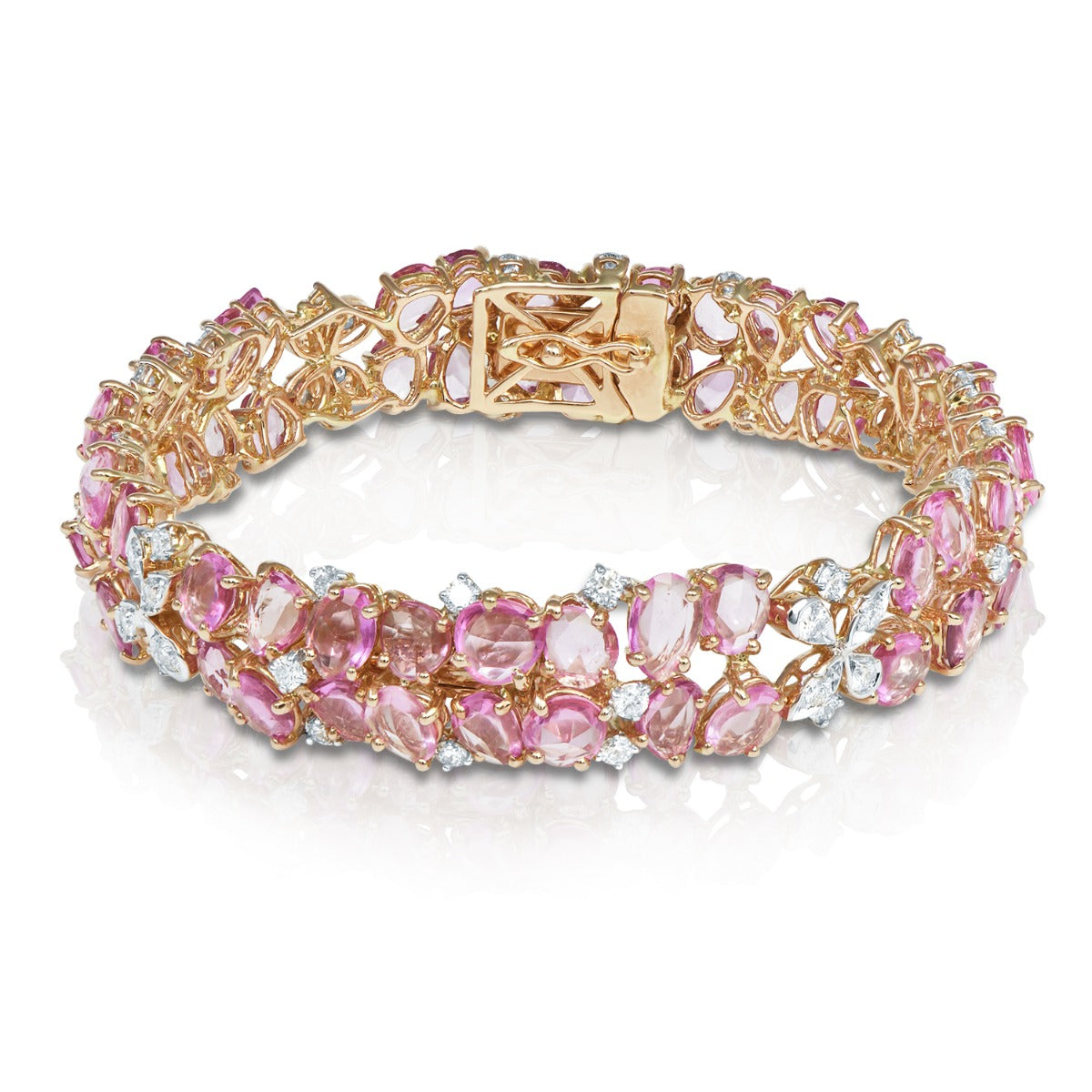 Pink Lily Sparkle Diamond Bangle