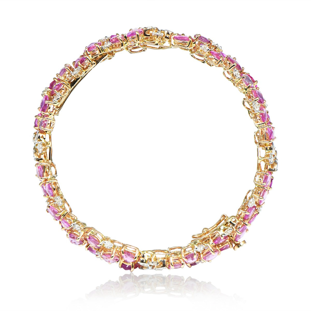 Pink Lily Sparkle Diamond Bangle