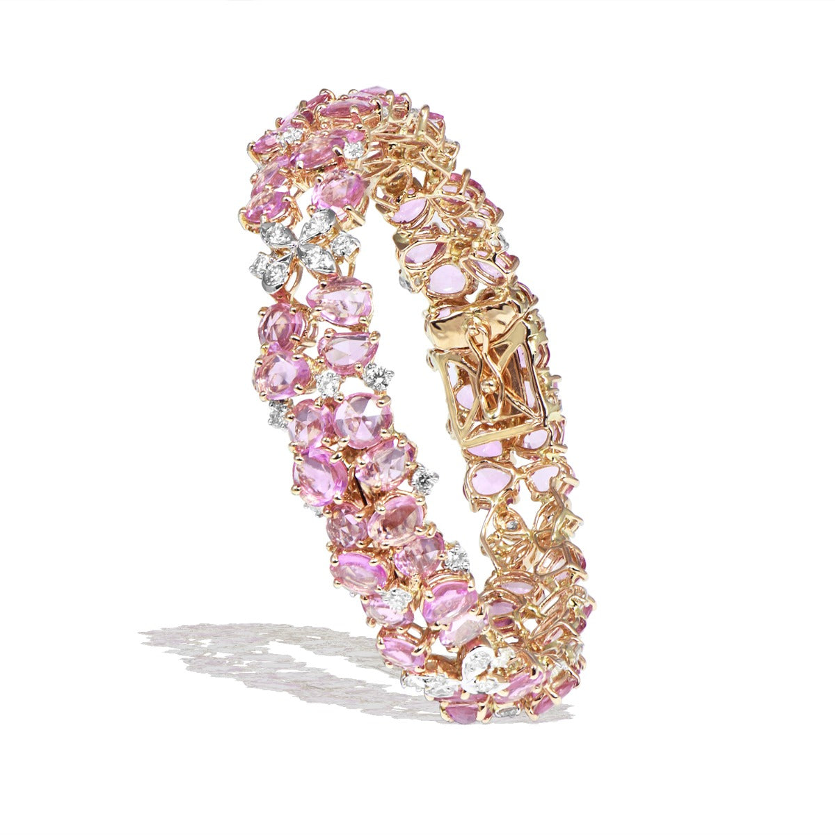 Pink Lily Sparkle Diamond Bangle