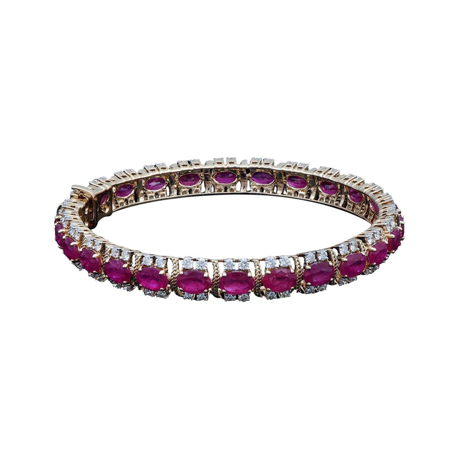Fiery Red Diamond Bangle