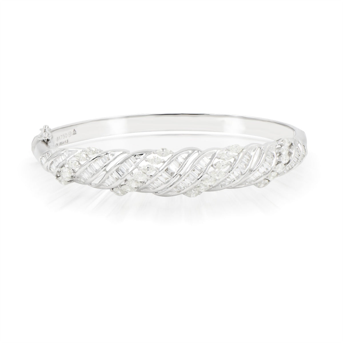 Curled Up Diamond Bangle