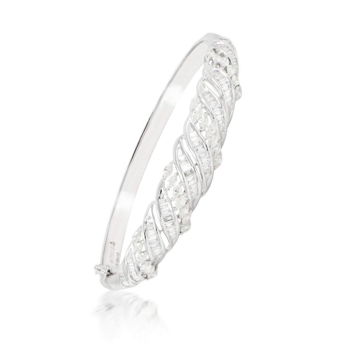 Curled Up Diamond Bangle