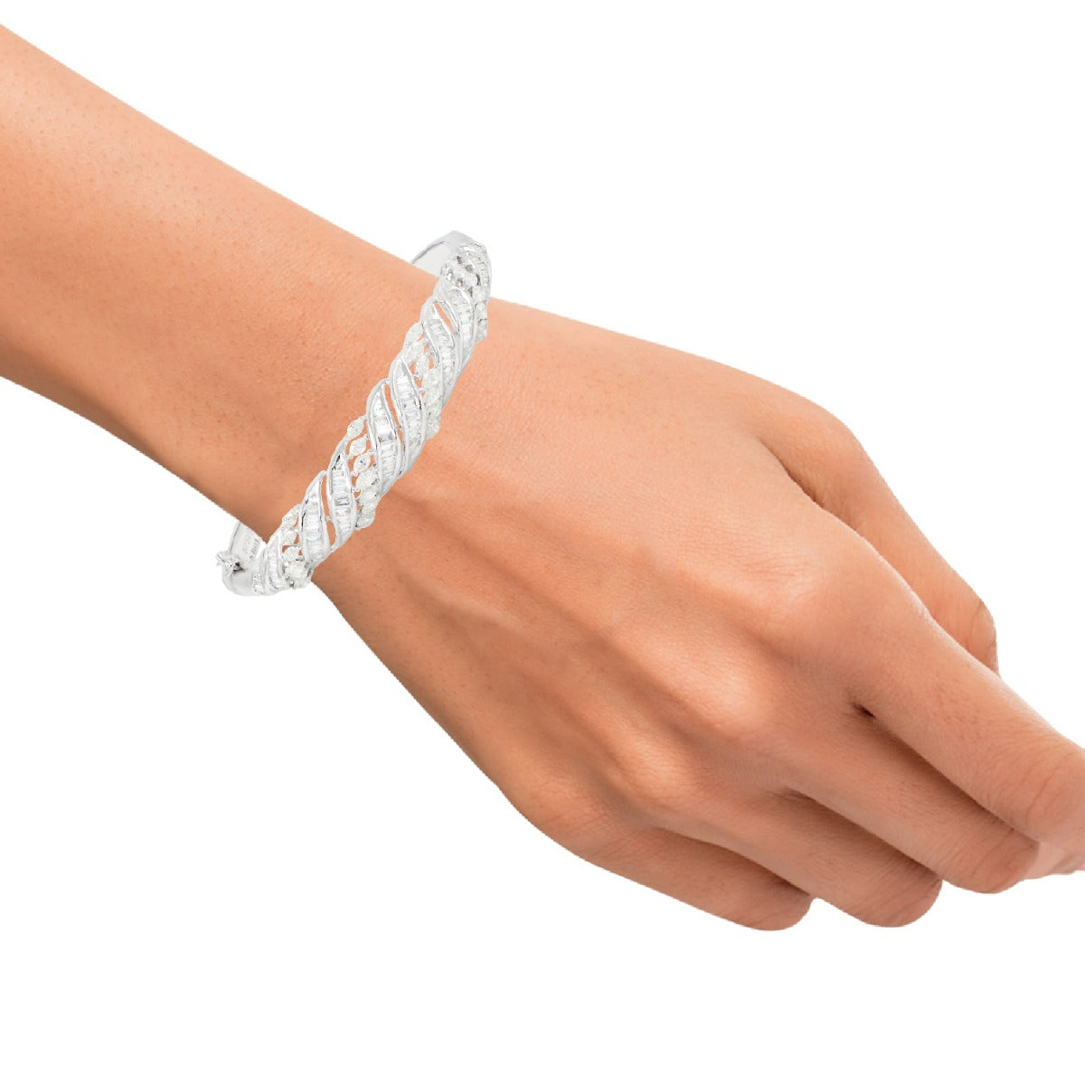 Curled Up Diamond Bangle