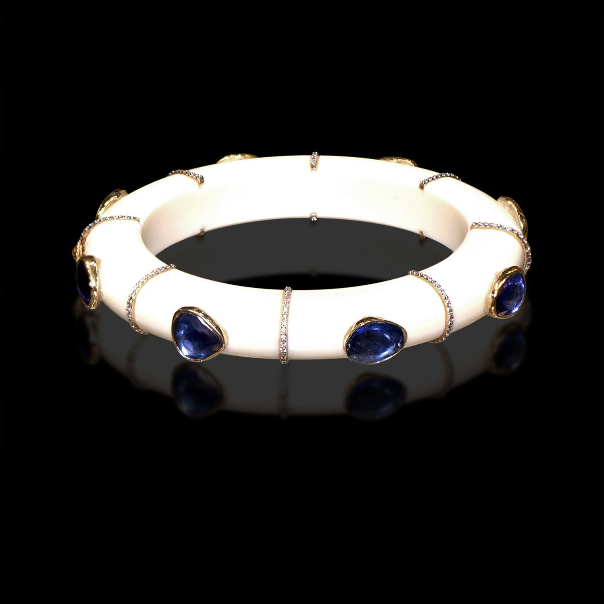 Diamond Blue Sapphire Bangle