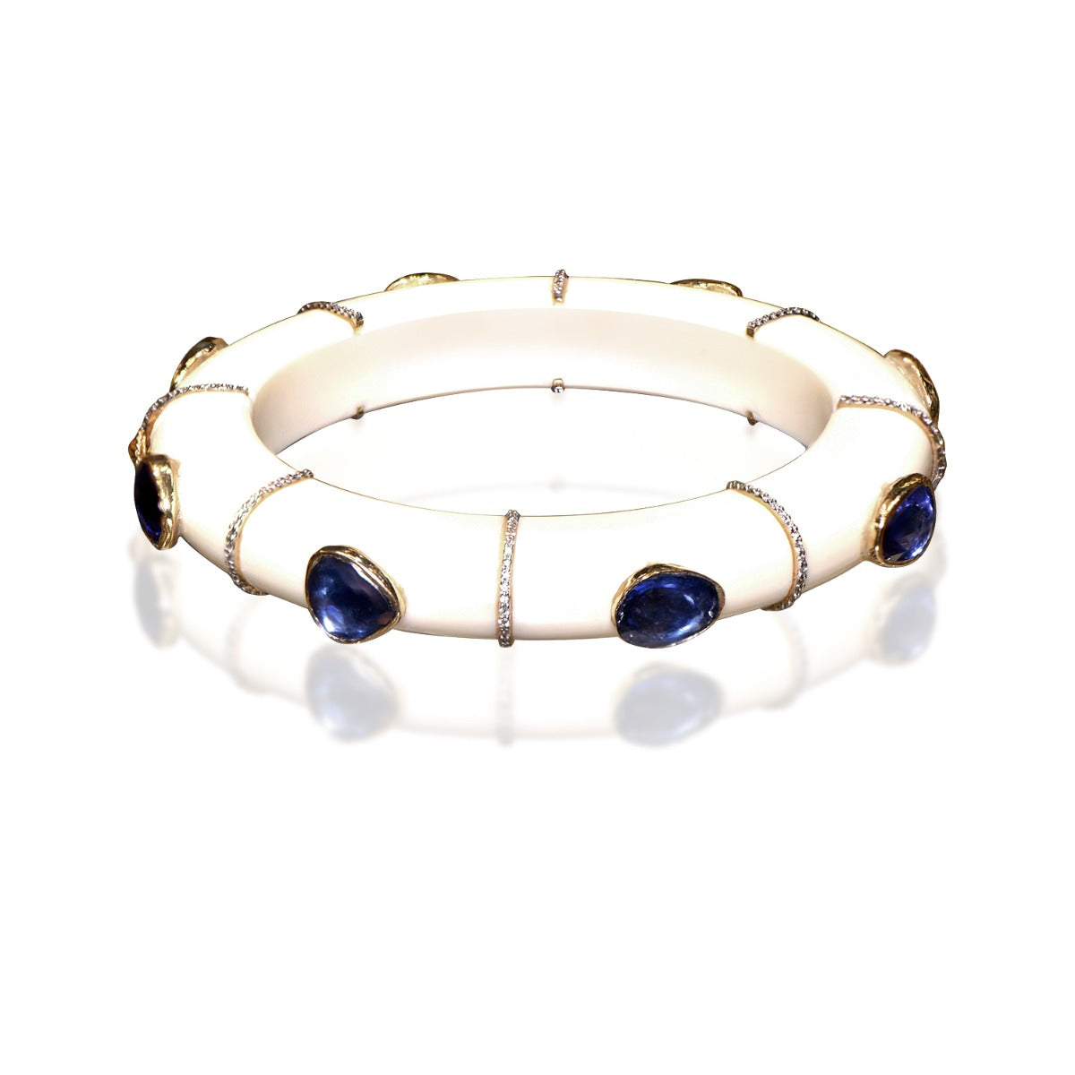 Diamond Blue Sapphire Bangle