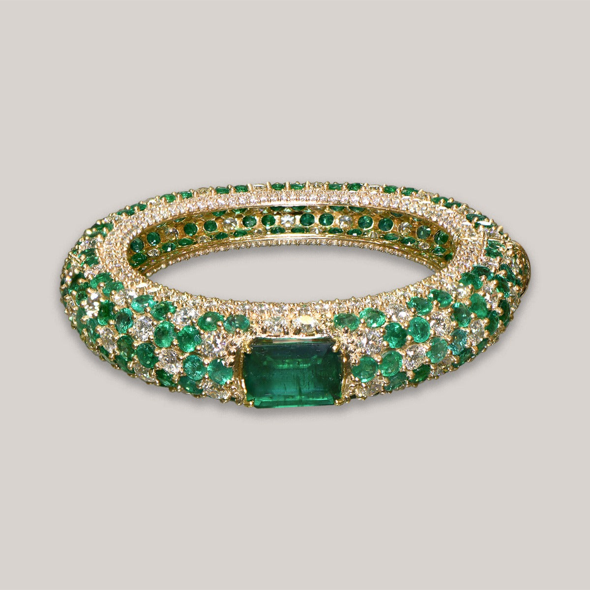 Green Emerald Chunky Bangle