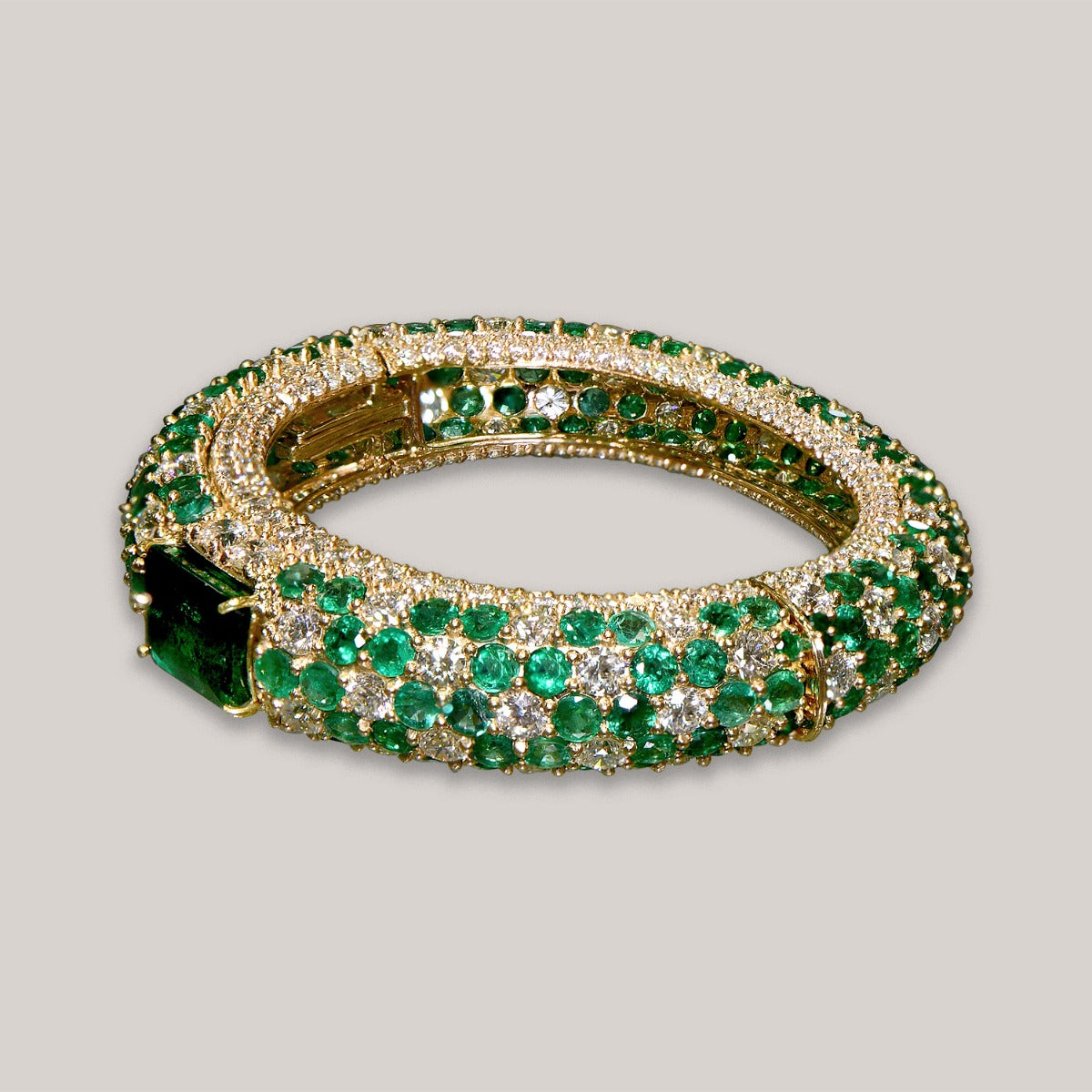 Green Emerald Chunky Bangle