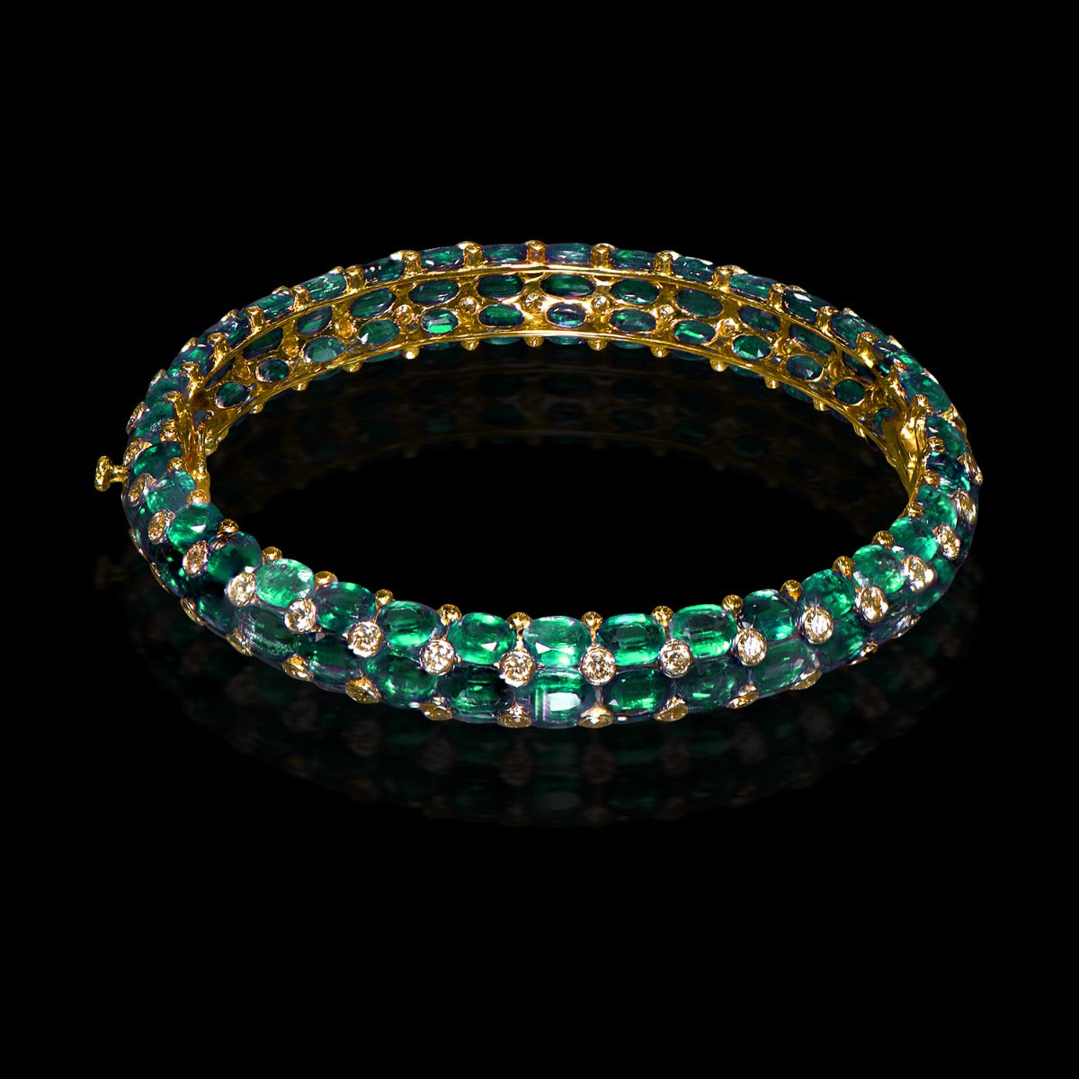 Emerald Diamond Bangle