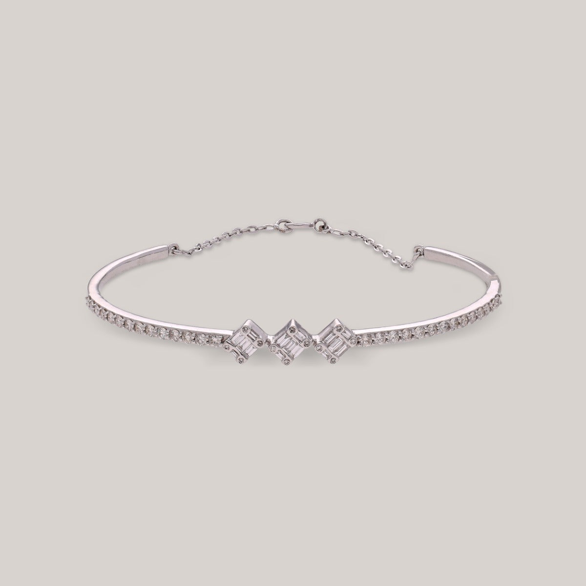 Trisect Diamond Dainty Bracelet