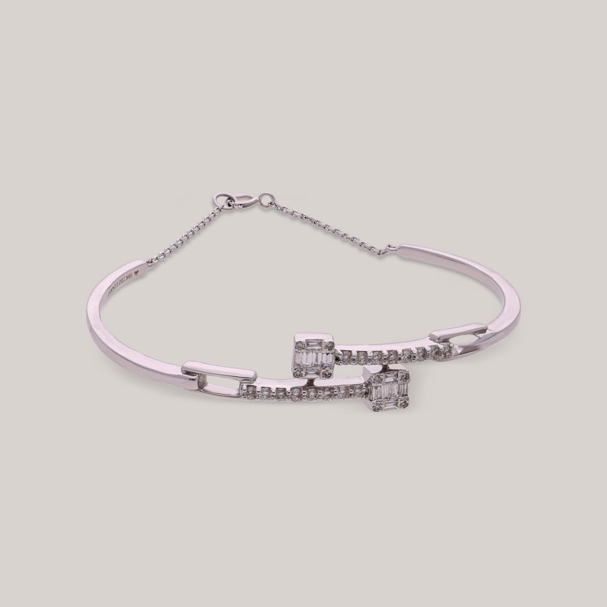 Duo Cube Diamond Bangle
