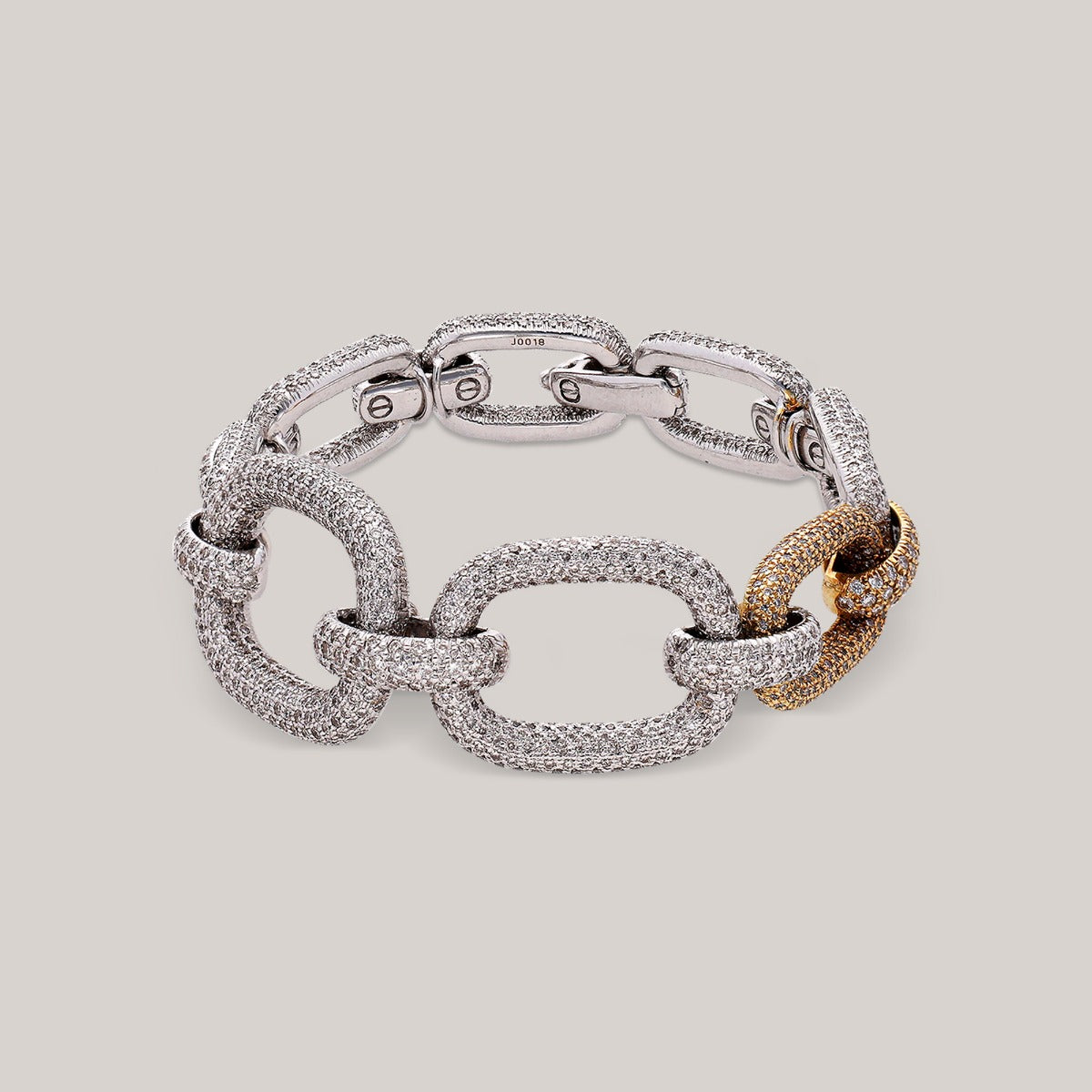 Bold Links Diamond Statement Bracelet