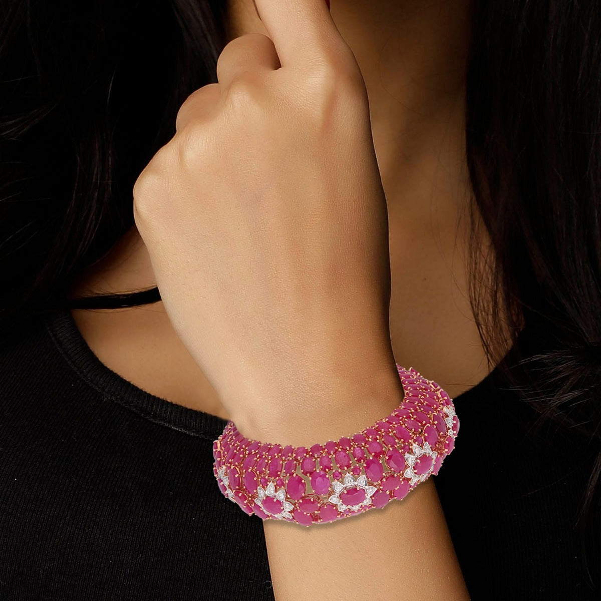 Allure Rosy Diamond Bangle