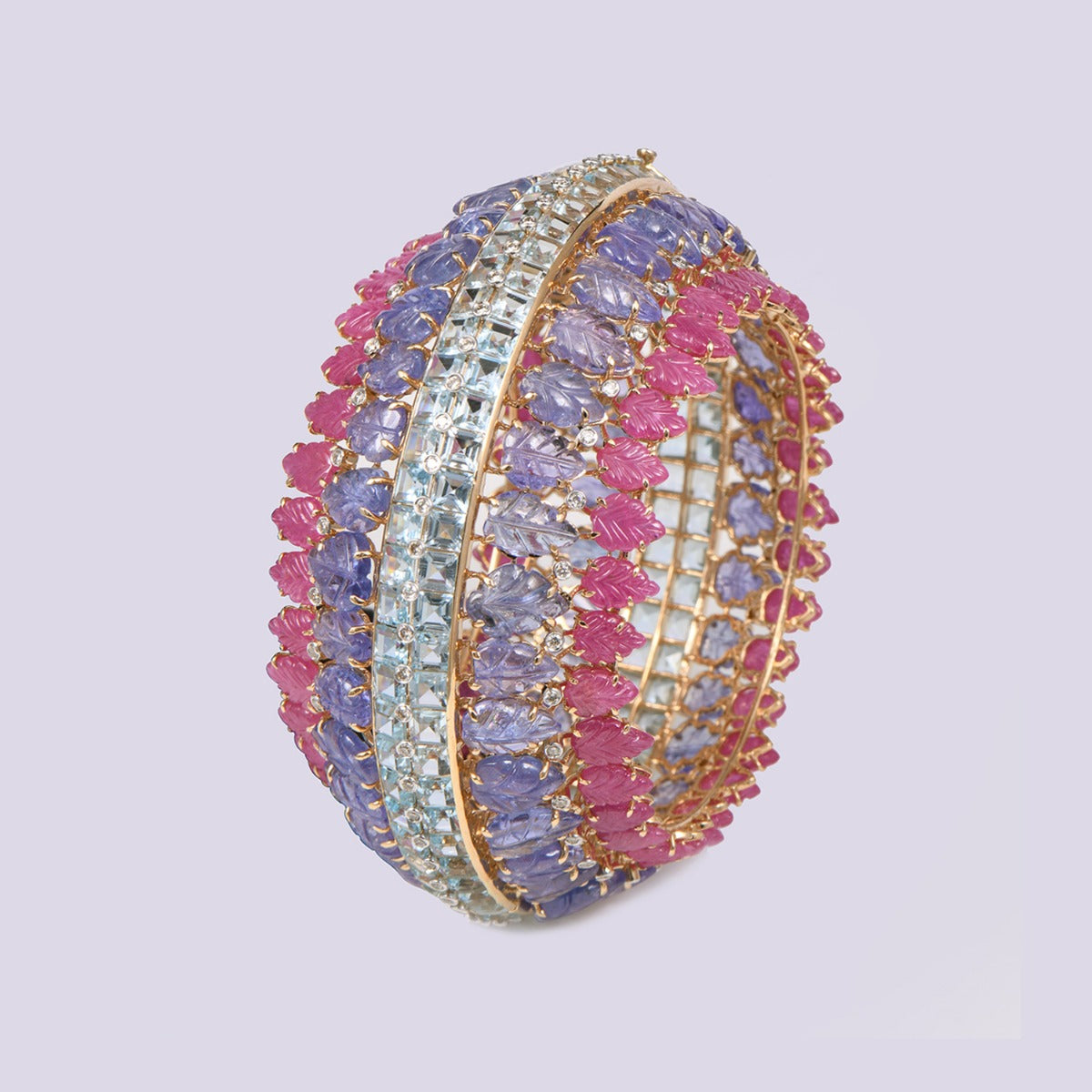 Millie Bloom Gemstone Diamond Bangle