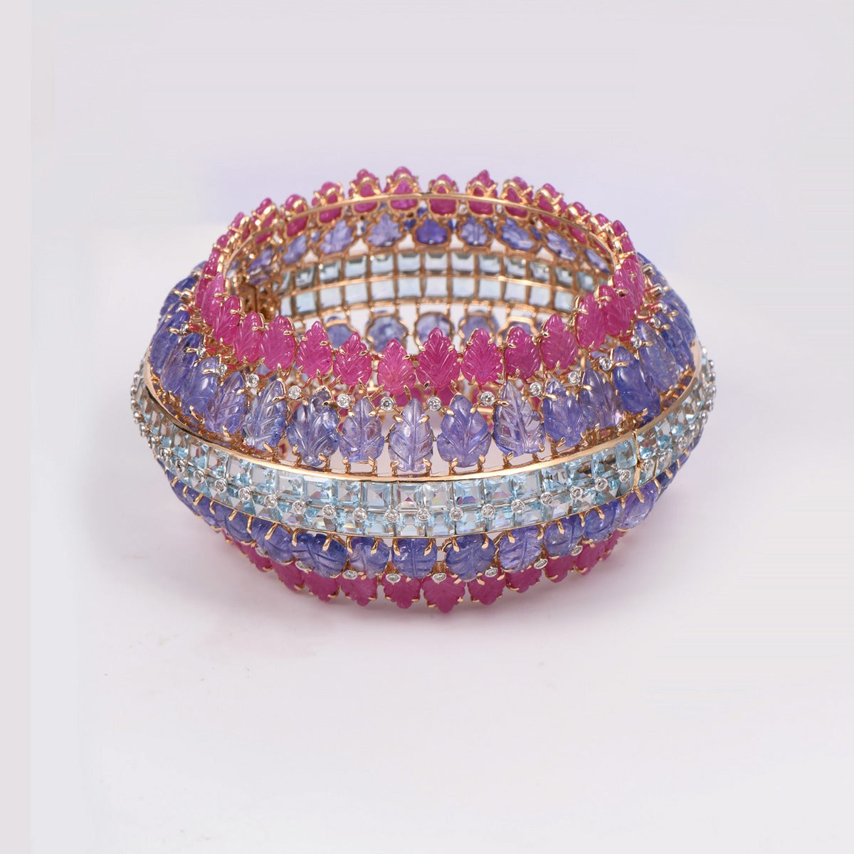 Millie Bloom Gemstone Diamond Bangle