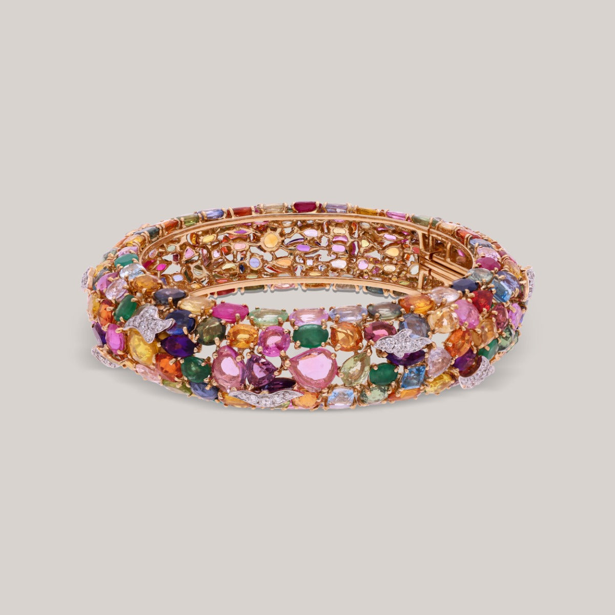 Prismatic Diamond Bangle