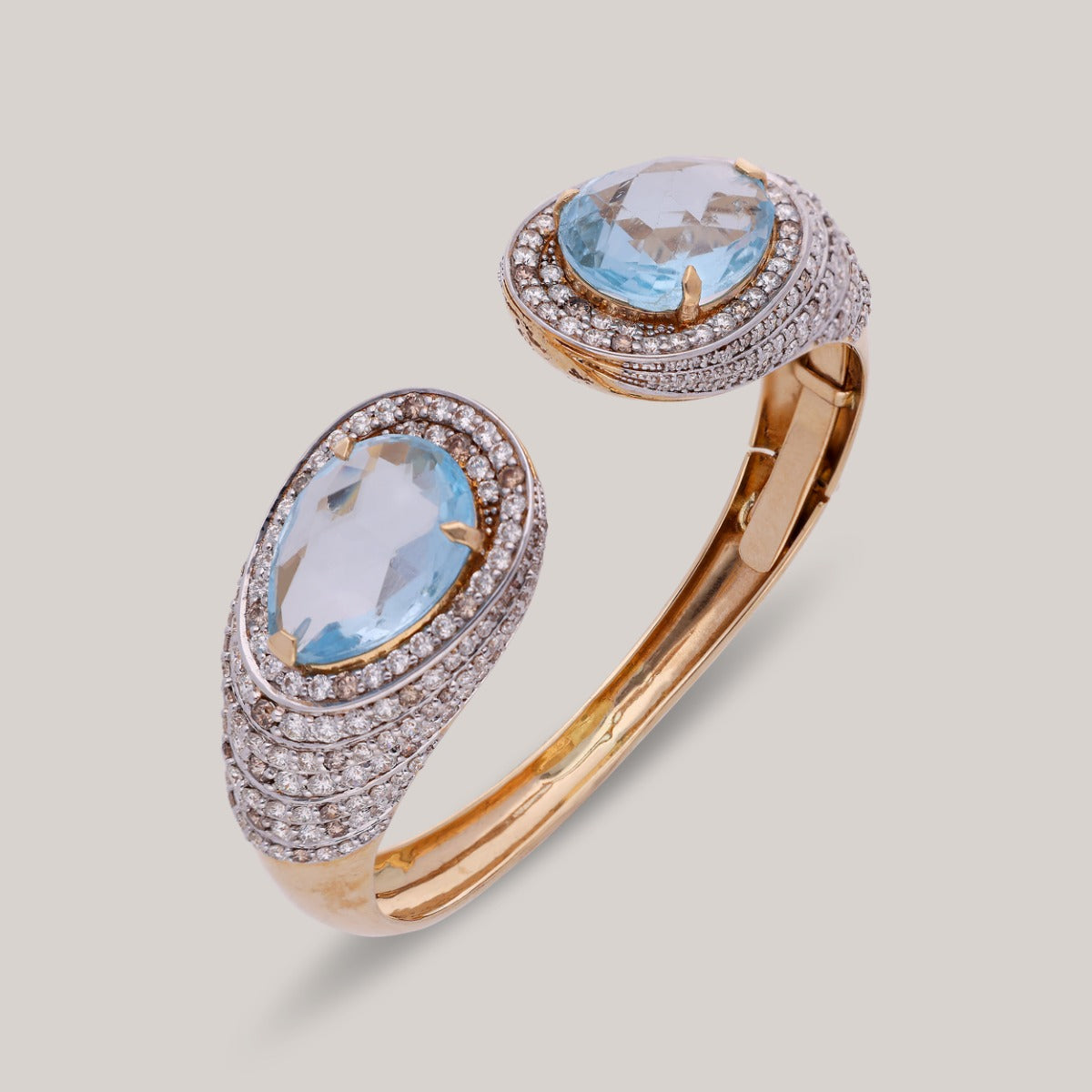 Blue Elegance Diamond Cuff