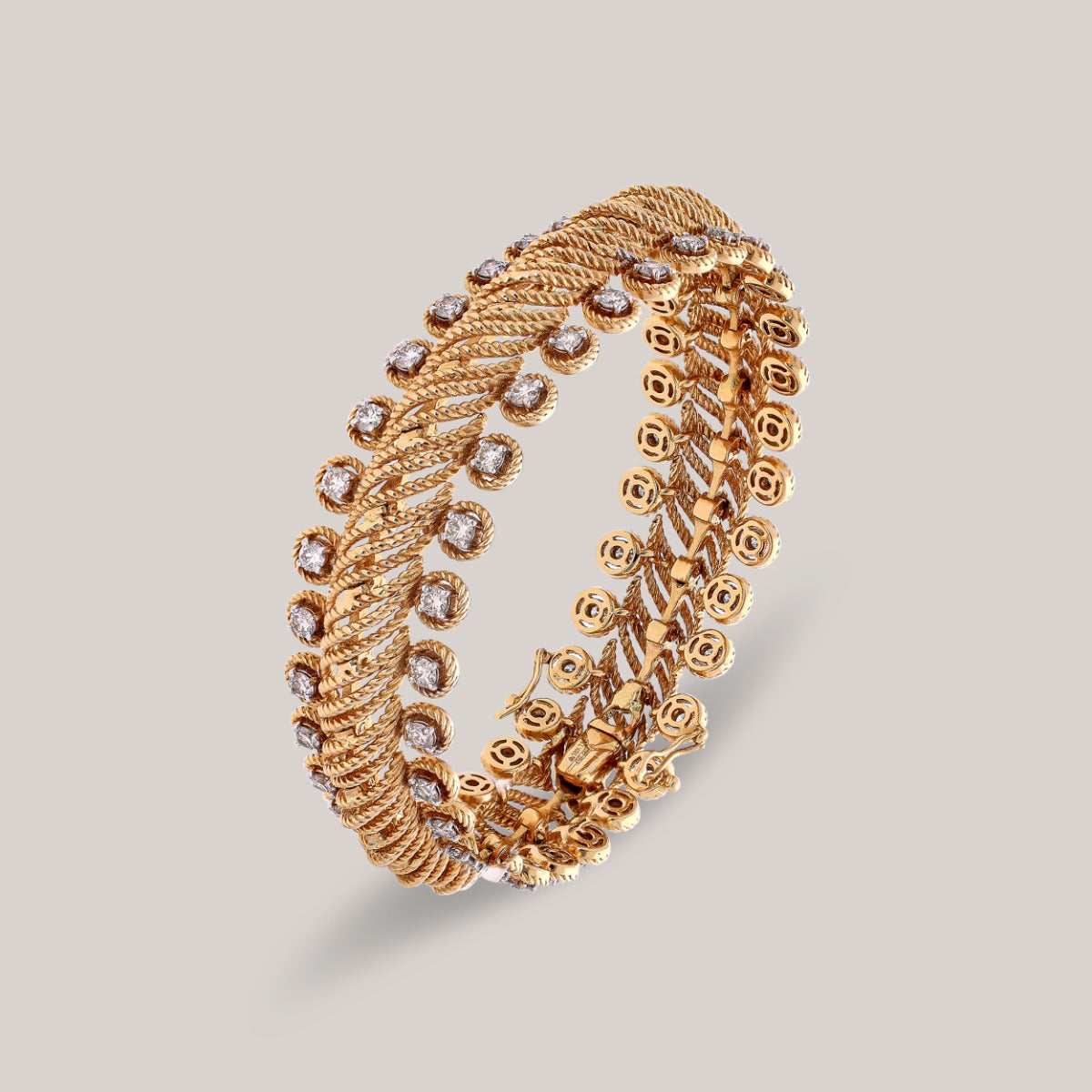 Ropework Diamond Bangle