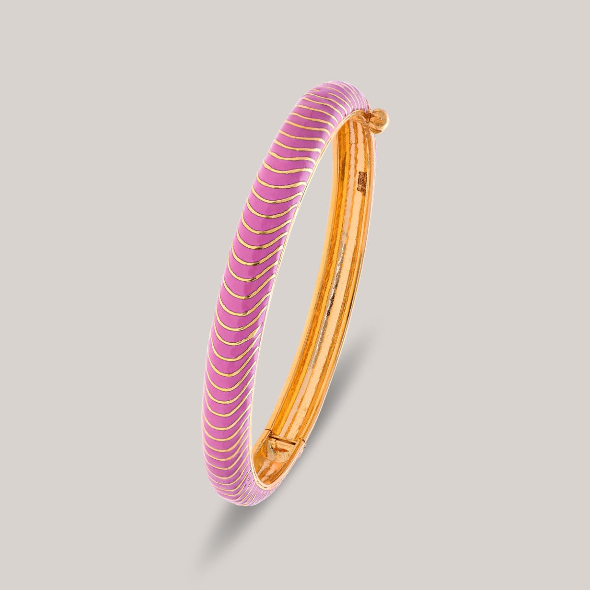 Blush Spiral Gold Bangle