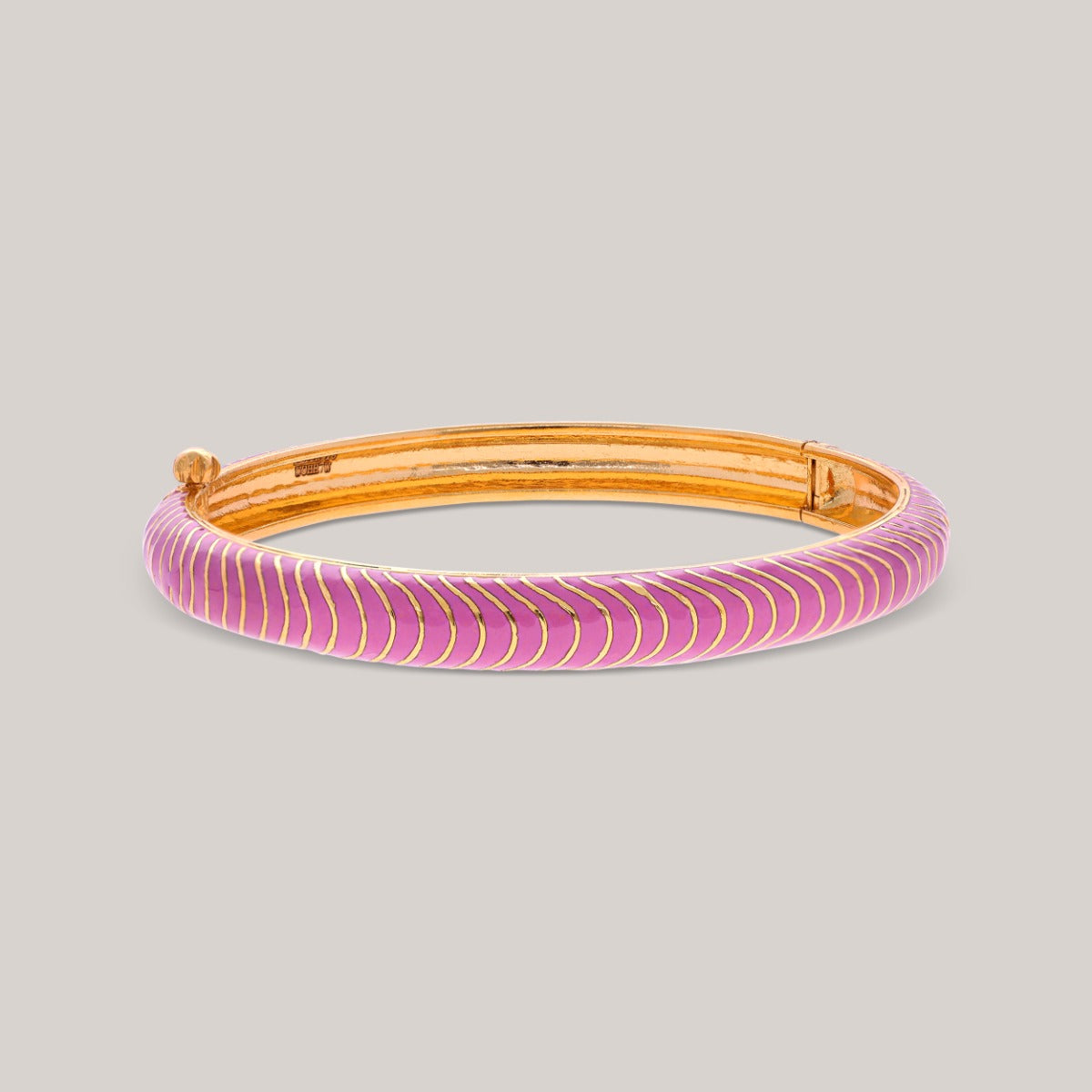 Blush Spiral Gold Bangle Set