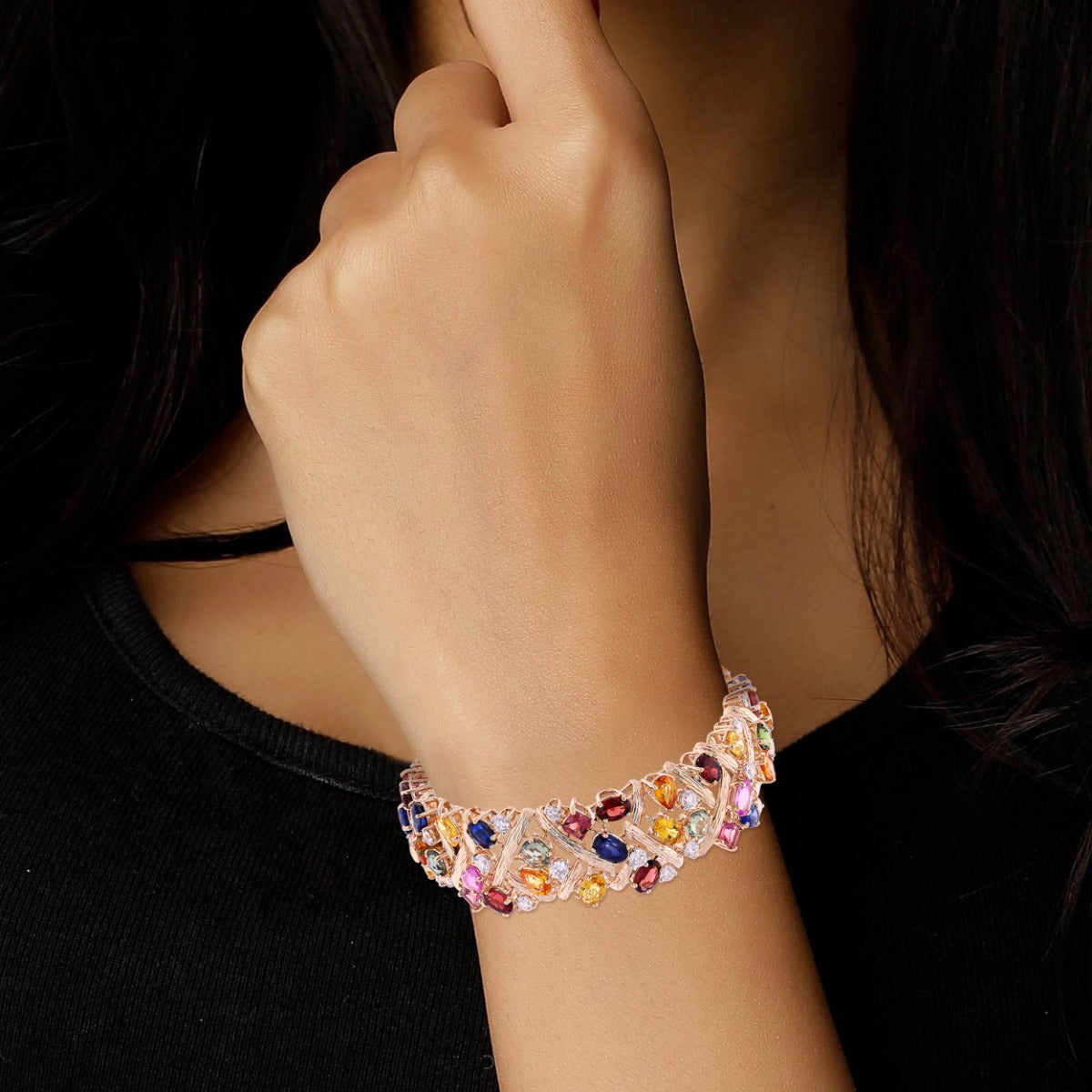 Rainbow Radiance Diamond Bangle