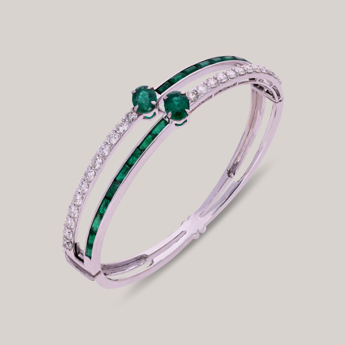 Emerald Eternity Diamond Bangle