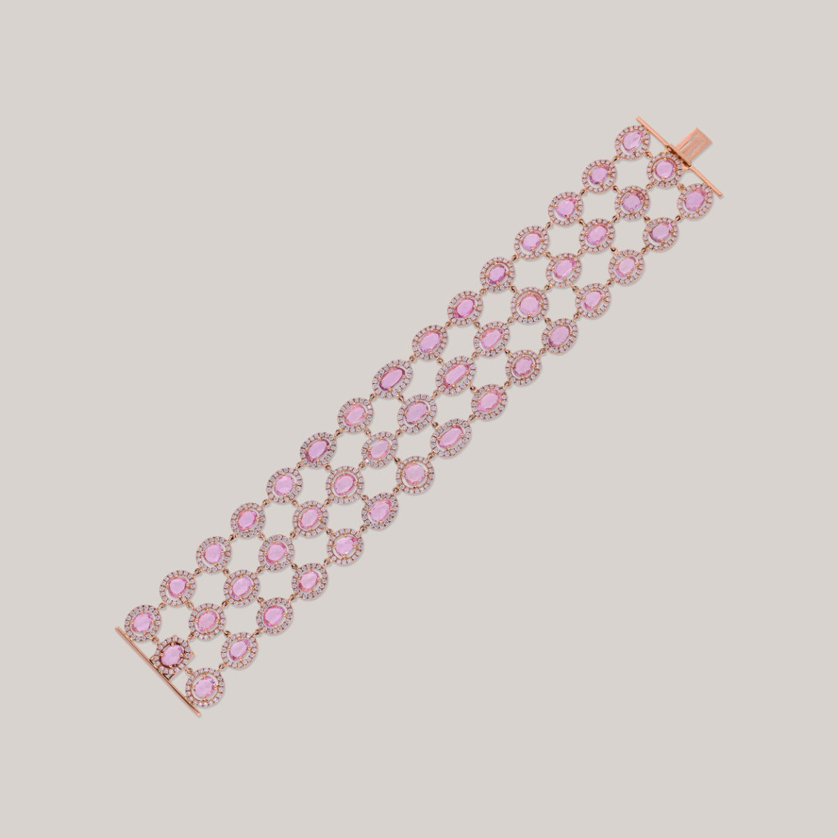 Pink Velvet Shimmer Diamond Bracelet