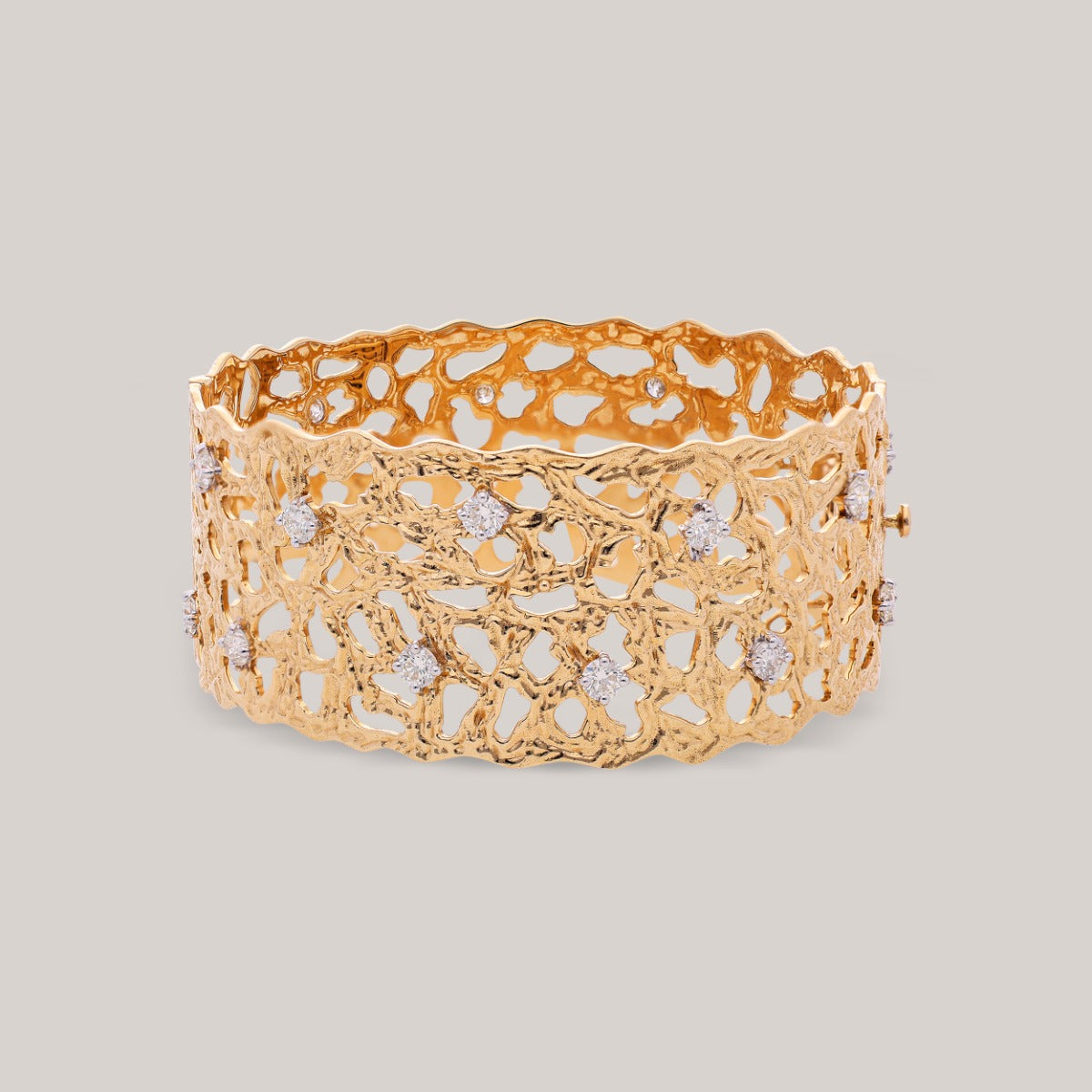 Gilded Flora Diamond Bangle