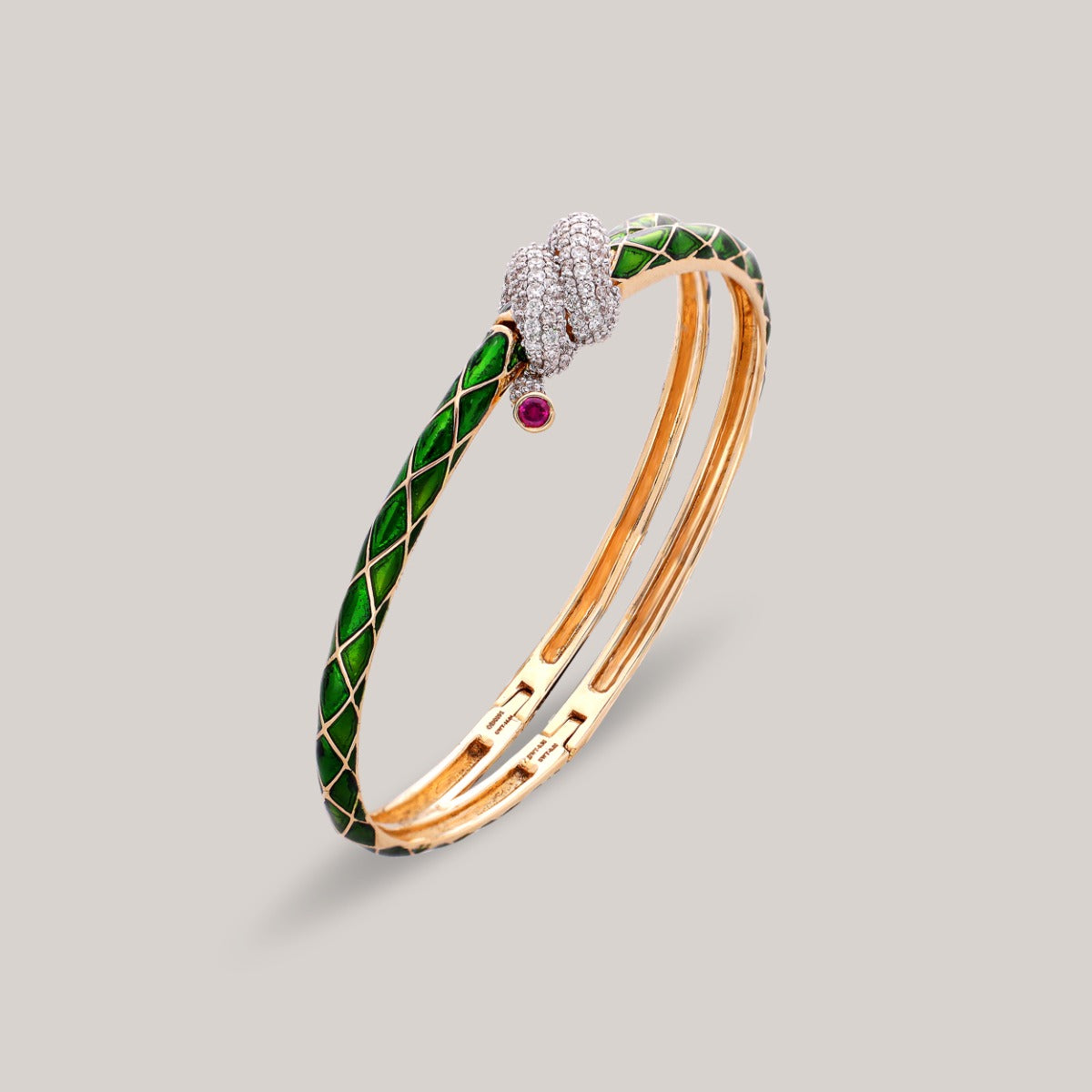 Serpent Knot Diamond Bangle