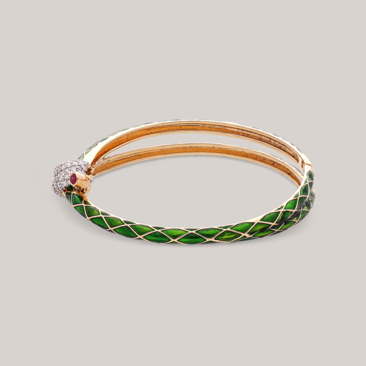Serpent Knot Diamond Bangle