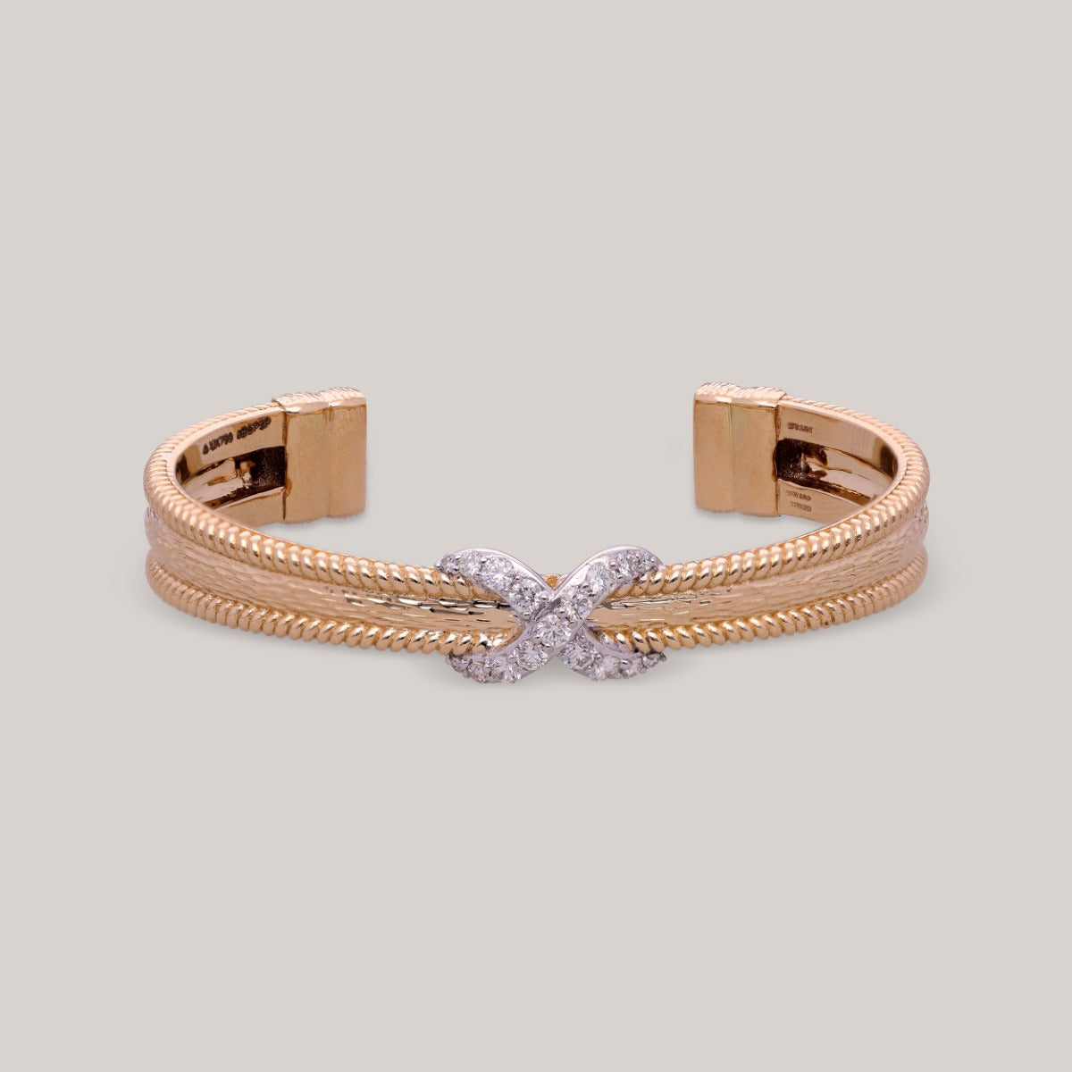 Golden Axis Diamond Cuff