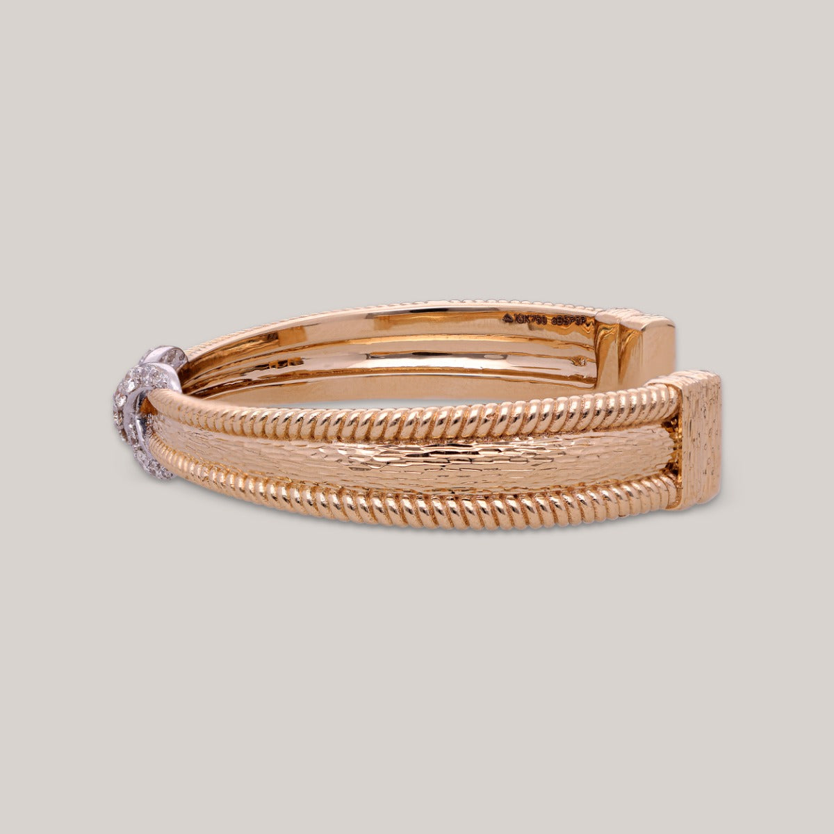 Golden Axis Diamond Cuff